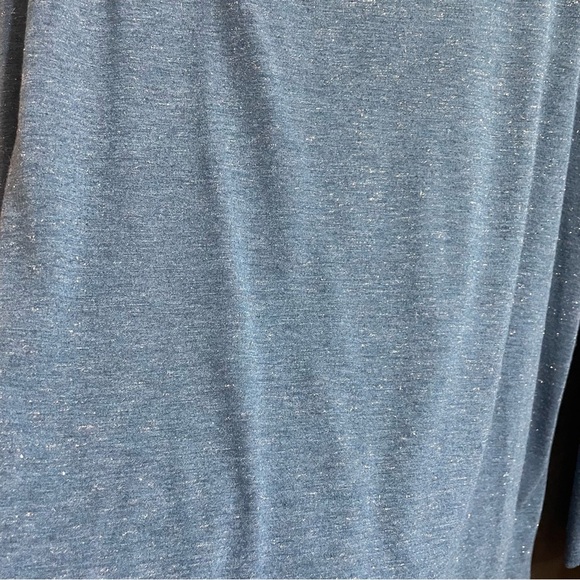 Lane Bryant Women’s Teal Speckled  14/16 Tee Sparkly Glitter Glimmer Shine - Picture 4 of 5
